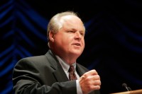 Radio show host Limbaugh speaks at a forum hosted by the Heritage Foundation in Washington
