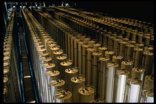 Rows of centrifuge units used in DOE pro