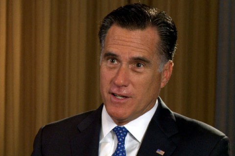 Presidential candidate Mitt Romney