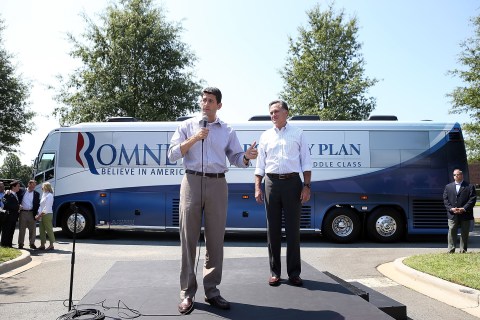 Presidential Candidate Mitt Romney Campaigns With His Vice Presidential Pick Rep. Paul Ryan