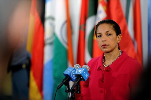 image: Susan Rice, the United States' Ambassador to the United Nations , addresses a press conference in New York City, Feb. 4, 2012.