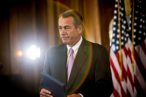 image: House Speaker John Boehner makes remarks on Capitol Hill in Washington, Nov. 7, 2012.