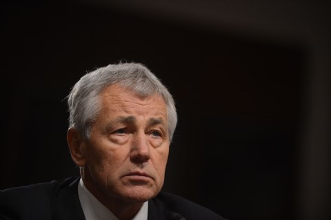 Former Senator Chuck Hagel, President Barack Obama's nominee for Secretary of Defense, testifies during his confirmation hearing before the Senate Armed Services Committee on Capitol Hill in Washington, D.C., on Jan. 31, 2013. 
