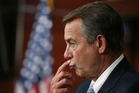 John Boehner Holds Weekly Press Briefing