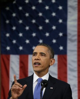 U.S. President Obama delivers his State of the Union speech on Capitol Hill in Washington