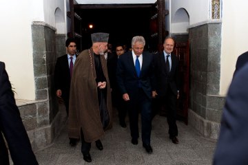 Karzai and Hagel