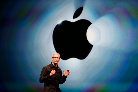 Apple Inc. CEO Tim Cook takes the stage during Apple Inc.'s iPhone media event in San Francisco