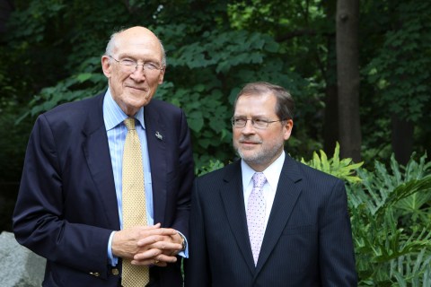 Alan Simpson and Grover Norquist at the National Zoo