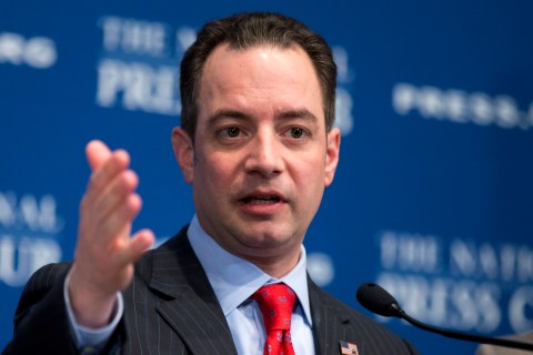 Republican National Committee (RNC) Chairman Reince Priebus speaks at the National Press Club in Washington, D.C., on March 18, 2013.