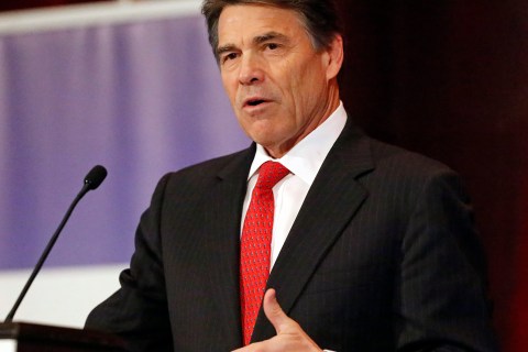 Texas Governor Rick Perry speaks at the National Right to Life Convention at the Hyatt Regency DFW International Airport Hotel in Grapevine, Texas, on June 27, 2013.  