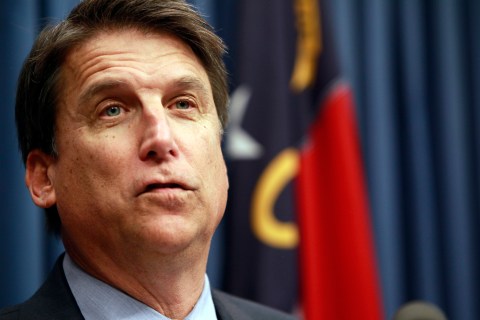 Governor Pat McCrory holds a news conference in Raleigh, N.C., on Jan. 7, 2013.