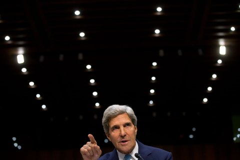 Secretary of State John Kerry testifies before a Senate Foreign Relations Committee hearing on Capitol Hill in Washington, Sept. 3, 2013.