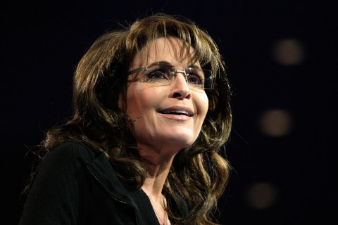 Palin delivers remarks to the Conservative Political Action Conference (CPAC) in National Harbor, Maryland