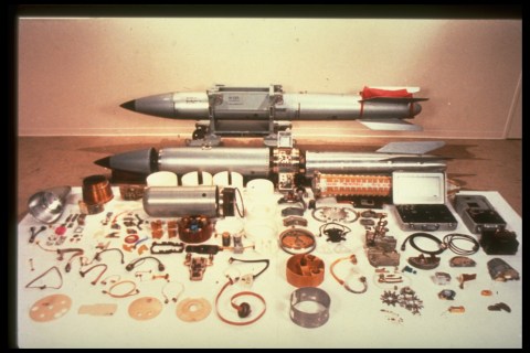 Dismantled components of B-61 nuclear bomb