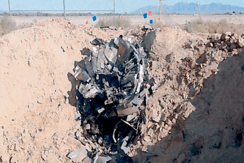 F-16 crash site - close