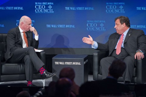 New Jersey Governor Chris Christie interviewed by Dow Jones Editor-in-Chief