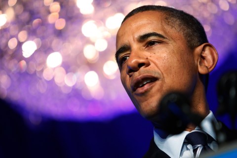 U.S. President Obama delivers remarks on Obamacare at an Organizing for Action grassroots supporter event in Washington