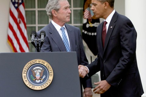 Barack Obama, Bill Clinton, George W. Bush
